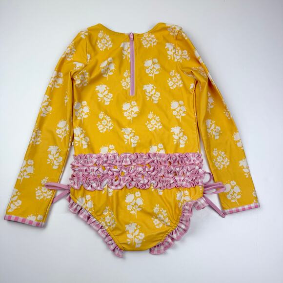 SweetHoney Floral Rash Guard Ruffle Swimsuit - Picture 10 of 10